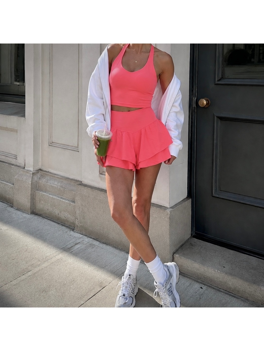 OFFLINE By Aerie Real Me Flirty Short and Sprts Bralette Matching Set